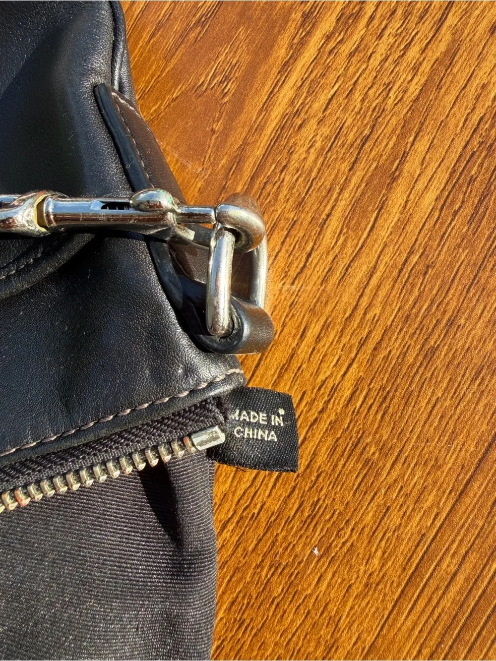 Coach Black Leather Crossbody Bag Adjustable Strap Silver Hardware 7X8.5